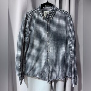Old Navy Men's Black ,‎ BLUE and White Plaid Shirt size small 100% cotton